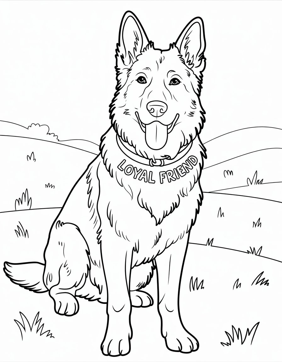 Alert German Shepherd